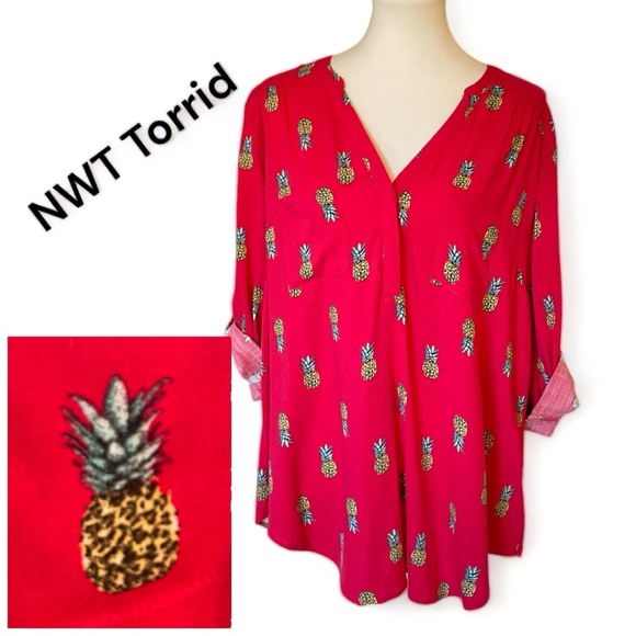 torrid Tops - NWT TORRID Pineapple Blouse